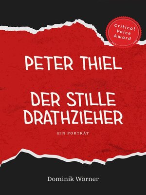 cover image of Peter Thiel--Der stille Drahtzieher